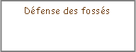 Zone de Texte: D�fense des foss�s