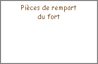 Zone de Texte: Pi�ces de rempartdu fort