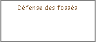 Zone de Texte: D�fense des foss�s