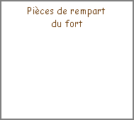 Zone de Texte: Pi�ces de rempartdu fort