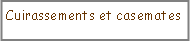 Zone de Texte: Cuirassements et casemates