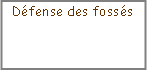 Zone de Texte: D�fense des foss�s