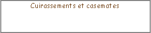 Zone de Texte: Cuirassements et casemates
