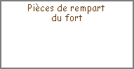 Zone de Texte: Pi�ces de rempartdu fort