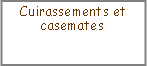 Zone de Texte: Cuirassements et casemates