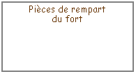 Zone de Texte: Pi�ces de rempartdu fort 
