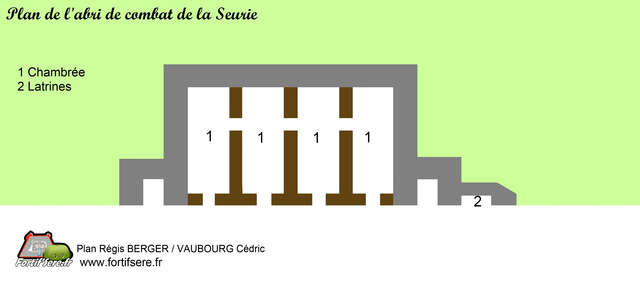 Plan de l’abri de combat de la Seurie. VAUBOURG Cédric