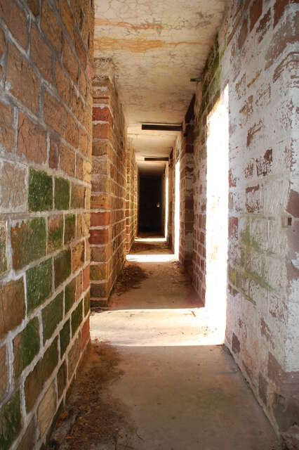 Galerie derrière la façade de l'abri de combat de Vorpaille. VAUBOURG Cédric