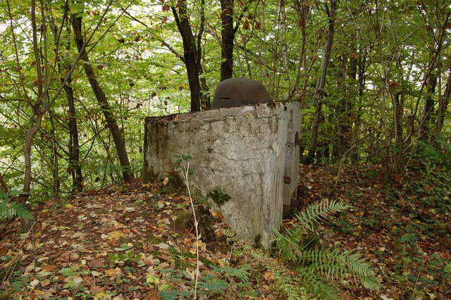 Une guértite observatoire avec porte dans l'enveloppe du centre de résistance du fort  de Roppe. VAUBOURG Julie