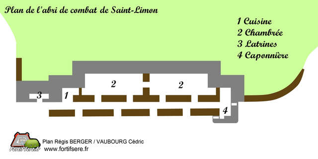 Plan de l’abri de combat de Longchamp-ouest. VAUBOURG Lucas