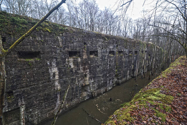 La casernement en construction non terminé ayant une dalle vouté en béton armé de l'ouvrage du Mont-Rudophe à Belfort. VAUBOURG Julie