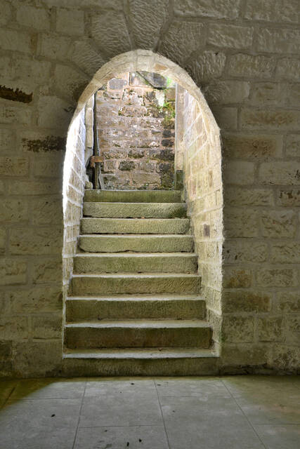 Un des escalier d'accès à la traverse abri isolée. VAUBOURG Julie