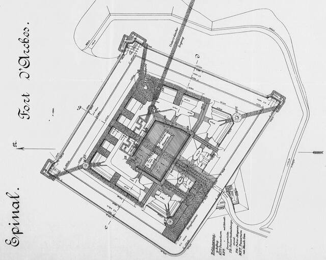 Plan fort d'Arches en 1912 - Archives d’État de Bavière
