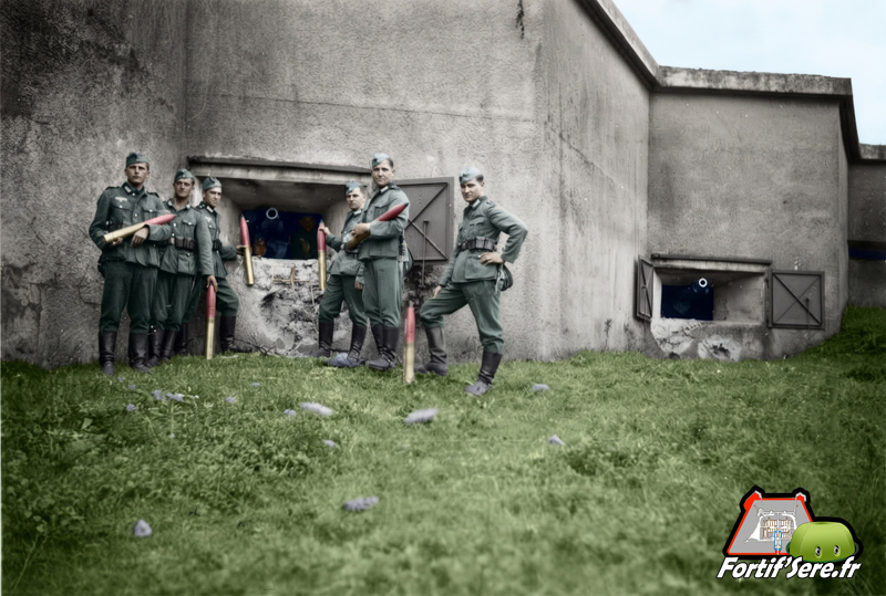 Photo alemande de la casemate de Bourges ouest du fort de longchamp en juin 1940 - Lionel PRACHT